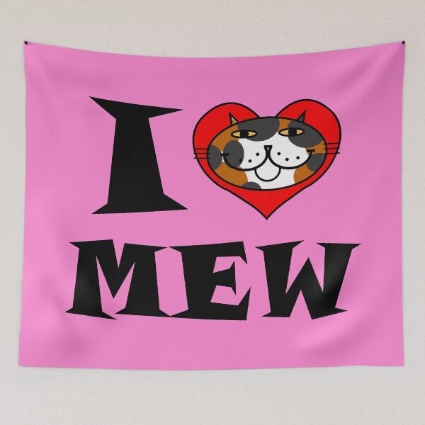 Item preview, I HEART MEW - CALICO CAT designed and sold by RawSunArt.