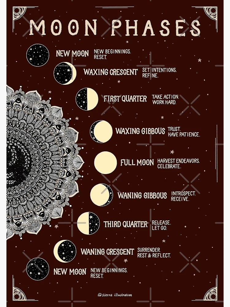 Meaning of moon phases Poster by LuciaS