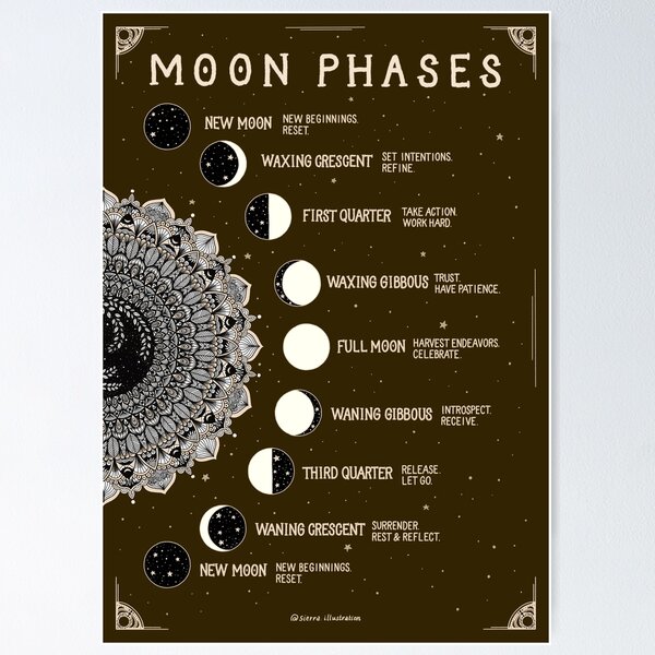 Phases of the Moon Poster