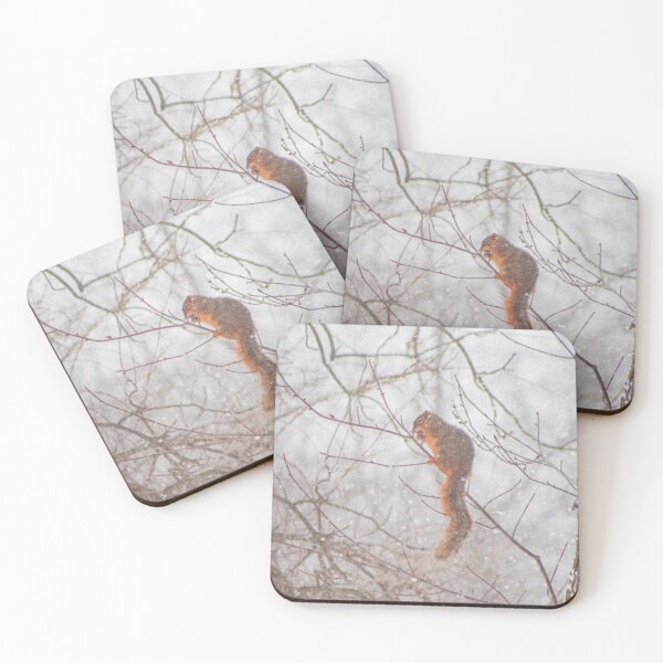 Item preview, Cute Squirrel in a Winter Tree Retro Photo designed and sold by graemariedesign.