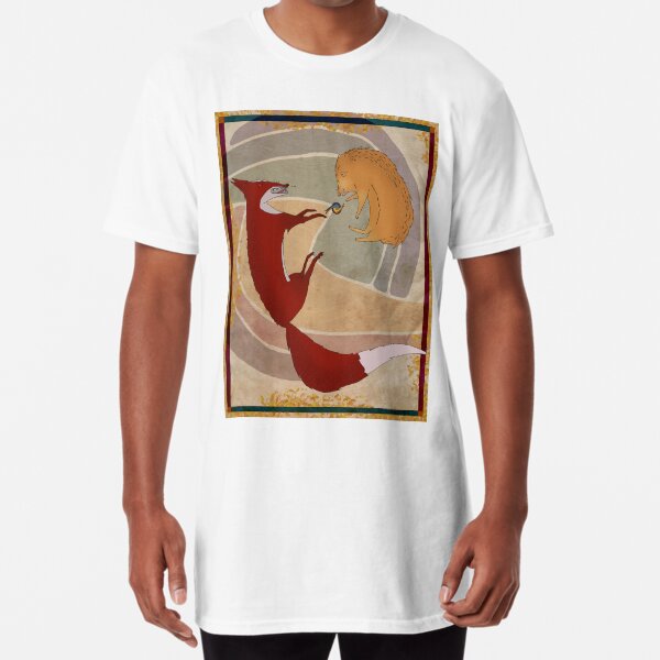 Fox and Hedgehog, Play-Fighting or Serious? Long T-Shirt