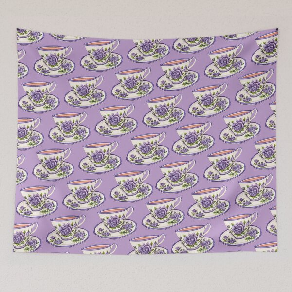 Item preview, Tea Cup Pattern - Lavender designed and sold by Kelly  Gilleran.