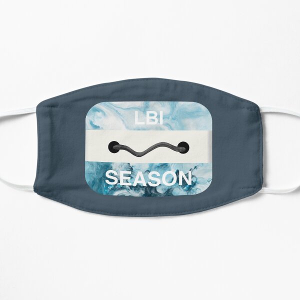Long Beach Island Beach Badge Flat Mask