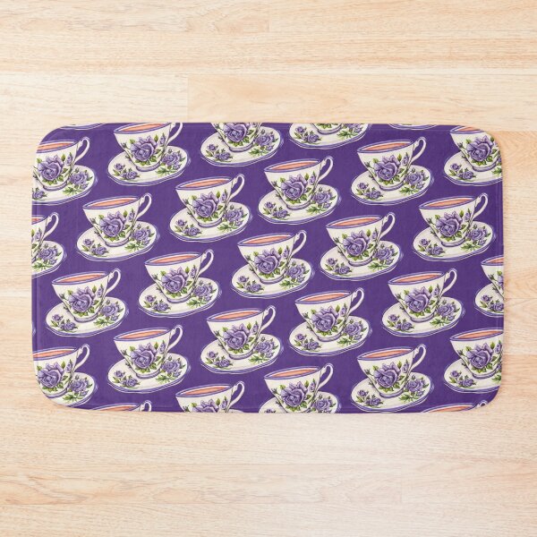 Item preview, Tea Cup Pattern - Purple designed and sold by Kelly  Gilleran.