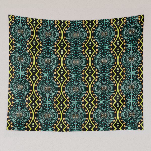Item preview, Turquoise Shapes Pattern designed and sold by Pretty-Bird.
