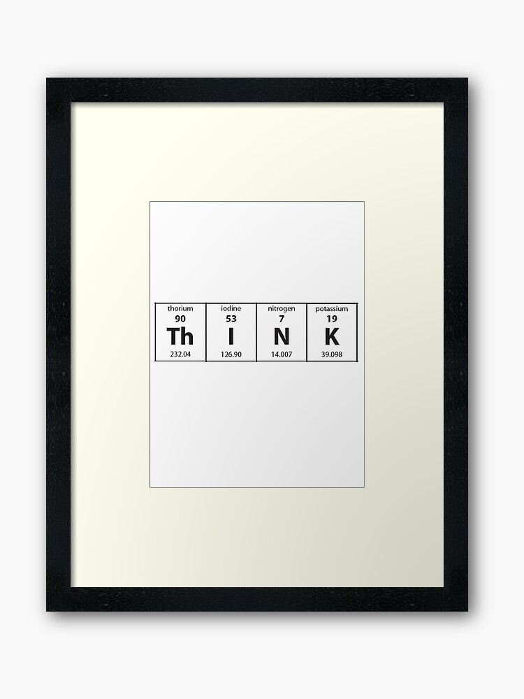 Periodic | Framed Table Print Think | Art Chemistry