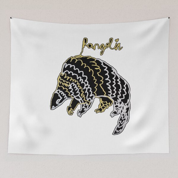 Item preview, Pangolin ambidextrous line drawing  designed and sold by orangerinka.