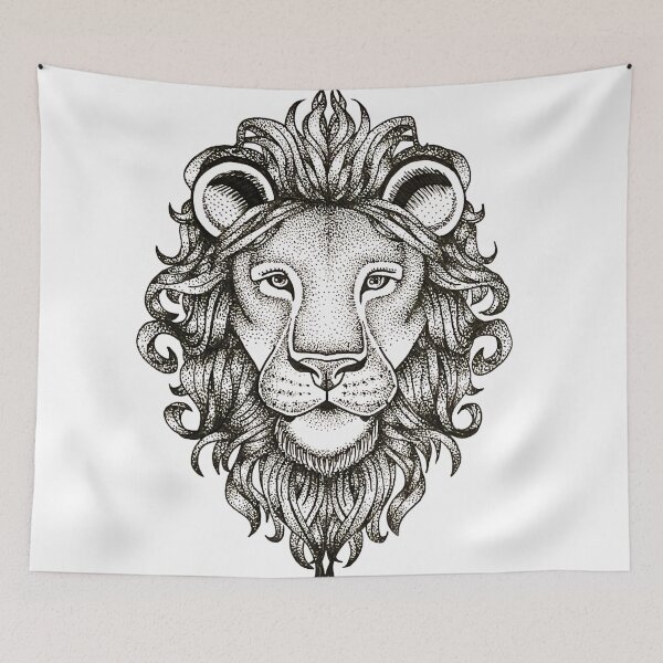 Artikelvorschau, Dotwork Lion entworfen und verkauft von Agavadesigns.