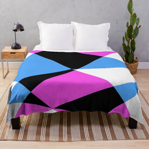 Item preview, Patrón geométrico negro, rosa, blanco y azul designed and sold by iconatastic.