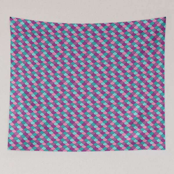 Item preview, Mermaid scales in green, mauve, pink 2 designed and sold by AnnieHochmann.