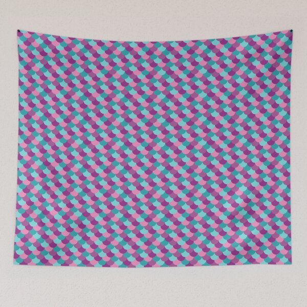 Item preview, Mermaid scales in green, mauve, pink 4 designed and sold by AnnieHochmann.