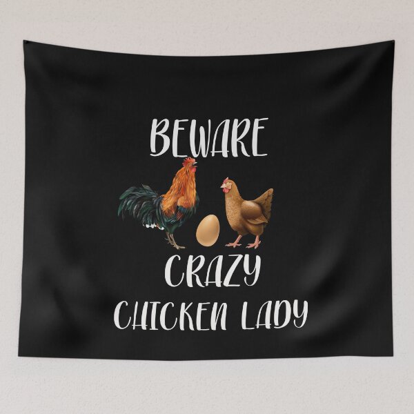 Item preview, Beware Crazy Chicken Lady Classic T-Shirt designed and sold by Ikgha.