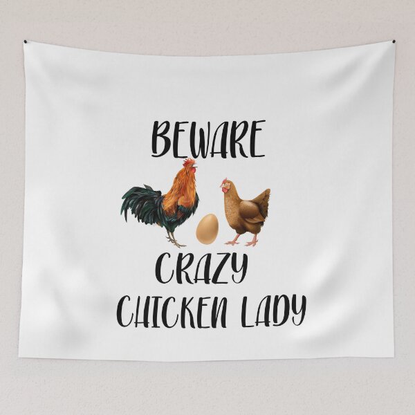 Item preview, Beware Crazy Chicken Lady Classic T-Shirt designed and sold by Ikgha.