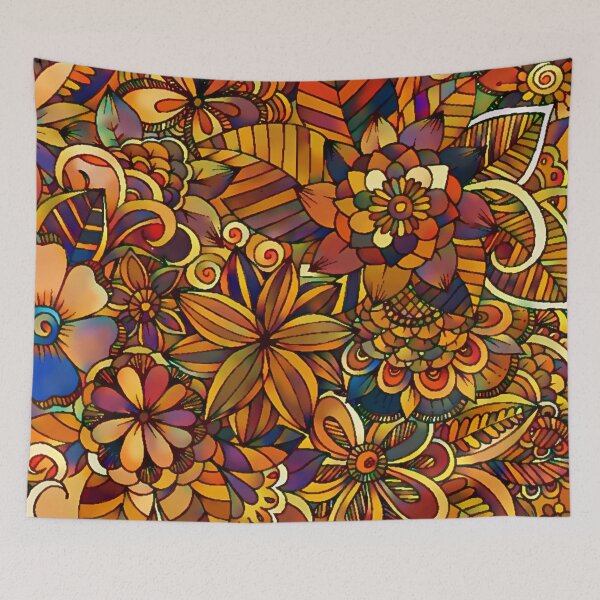 Item preview, Orange Flower Pattern designed and sold by ClassicalAnime.