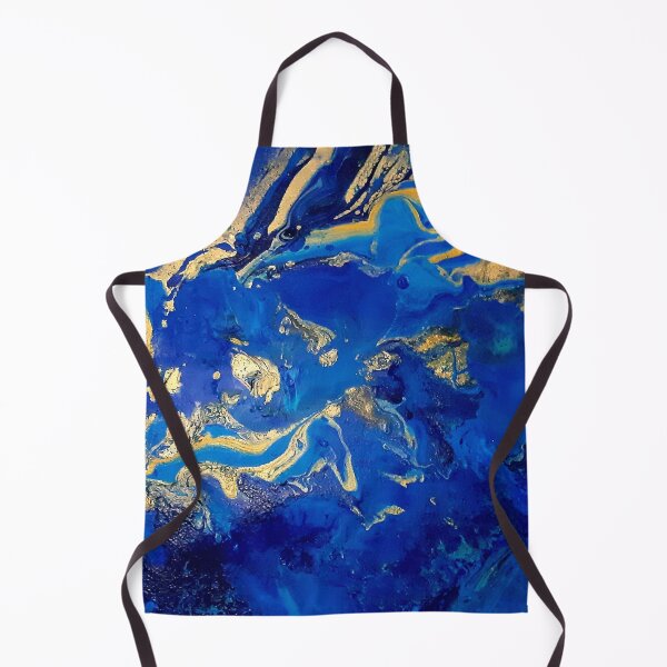 Aperçu de l'œuvre MARBLING GOLD AND BLUE abstrait créée et vendue par Hagar Cohen.