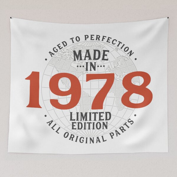 Item preview, Made In 1978 Limited Edition T-Shirt, All Original Parts, Aged To Perfection, Vintage Design, Gift For Who Was Born In 1978 designed and sold by UniqueStylistic.