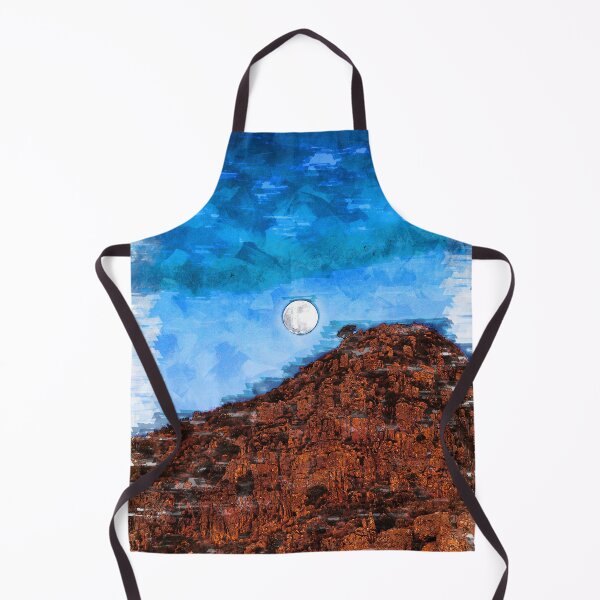 Item preview, Full Moon In Blue Sky Over Mountain. For Moon Lovers designed and sold by ColortrixArt.