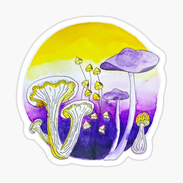 Item preview, nonbinary mushrooms designed and sold by raesins.