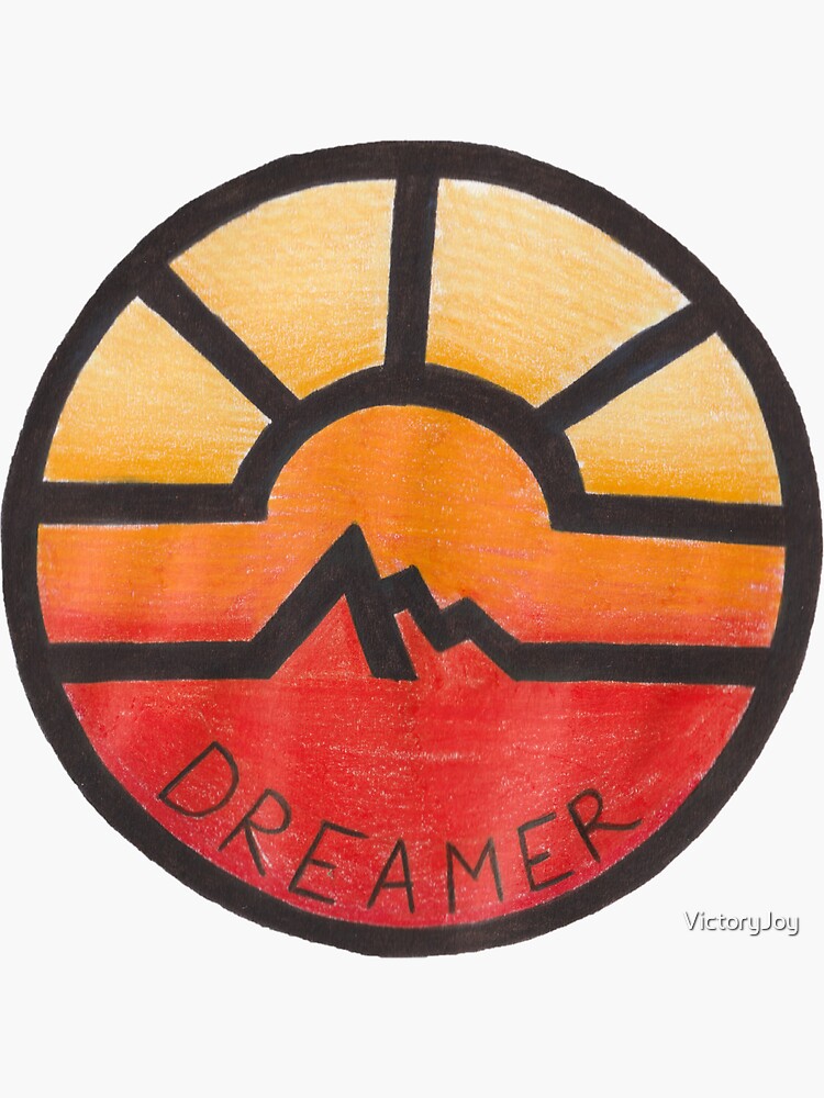 Thumbnail 3 of 3, Sticker, Dreamer designed and sold by VictoryJoy.