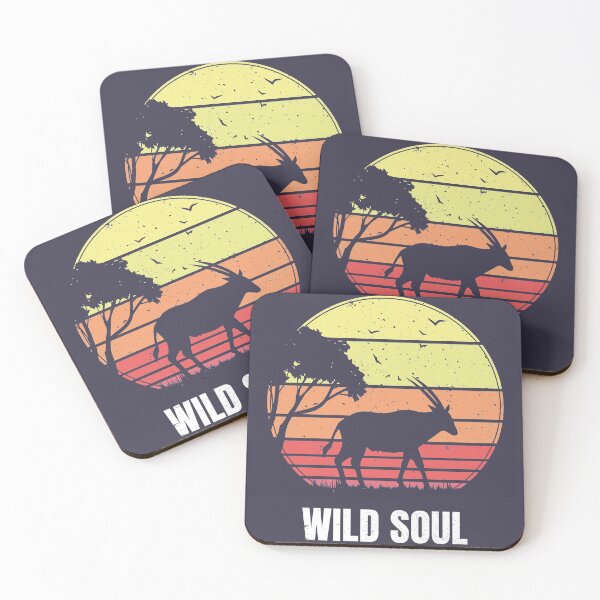 Item preview, Gemsbok Antelope Vintage Retro Sunset - Wild Soul designed and sold by faudeltn.