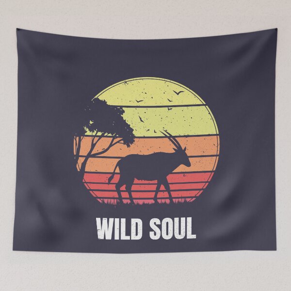 Item preview, Gemsbok Antelope Vintage Retro Sunset - Wild Soul designed and sold by faudeltn.