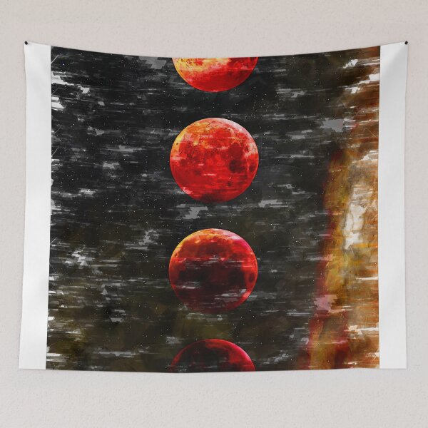 Item preview, Fiery Super Moon Phases. For Moon Lovers designed and sold by ColortrixArt.
