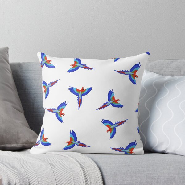 Item preview, Red and Green Macaw Flying Tropical Birds Pattern designed and sold by WhimsicaliTee.