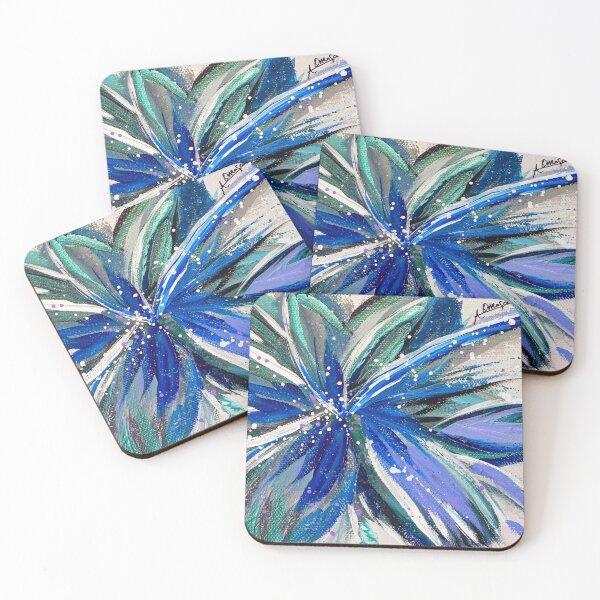 Item preview, Abstract Floral - Blue, Turquoise and Purple Flower designed and sold by AlinaSCorner.