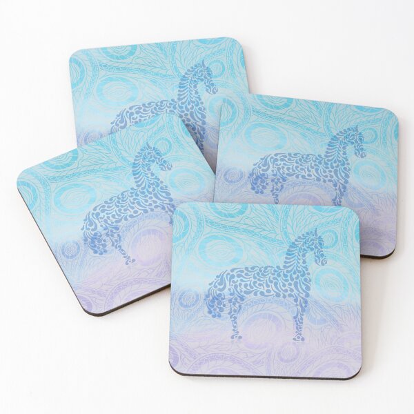 Item preview, The Paisley Eye Ombre Blue Pony designed and sold by ChunkyMonty.