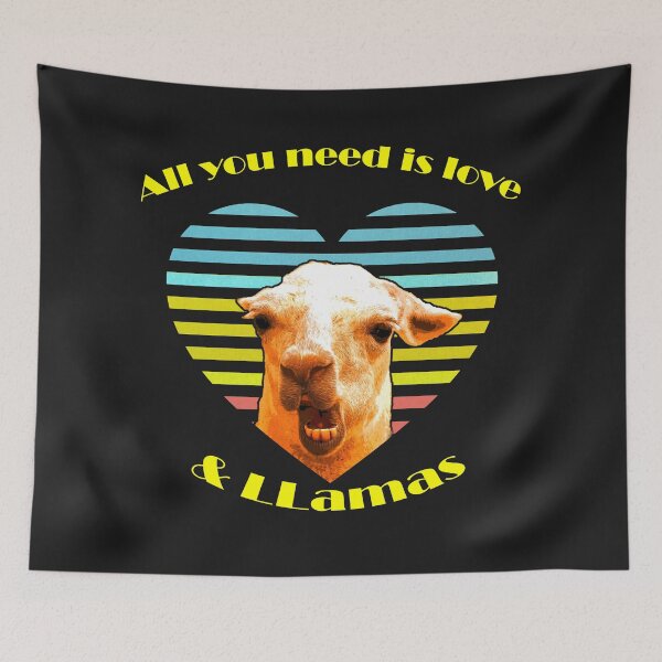 Artikelvorschau, All you need is love and llamas retro entworfen und verkauft von marosi.