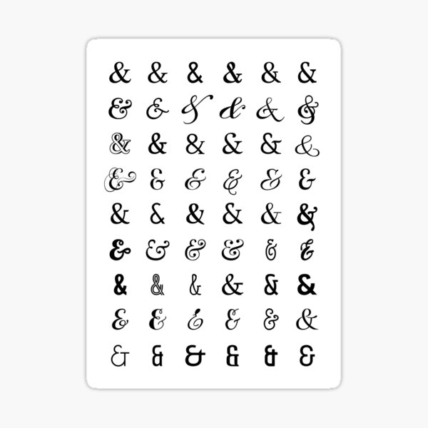 Item preview, Ampersand signs, ampersand poster designed and sold by beakraus.