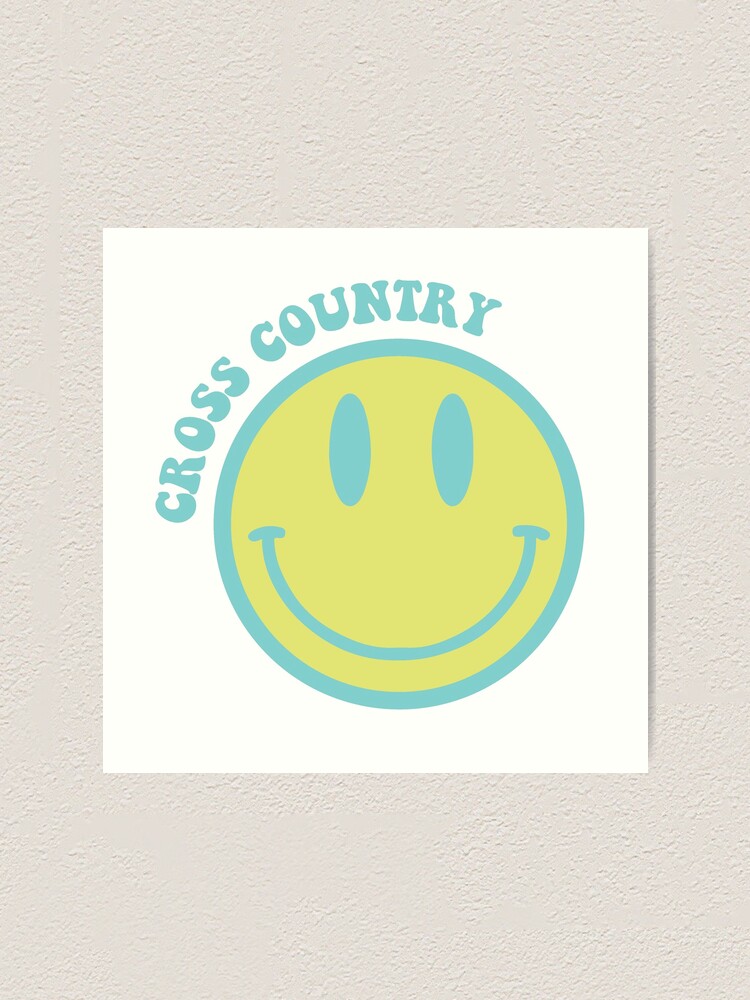 "Cross Country Smiley Face" Art Print for Sale by melinab1116 Redbubble