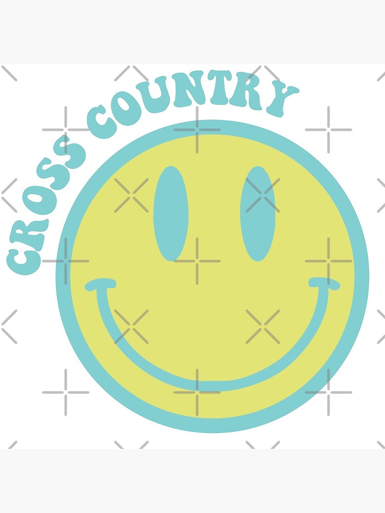 "Cross Country Smiley Face" Poster for Sale by melinab1116 Redbubble