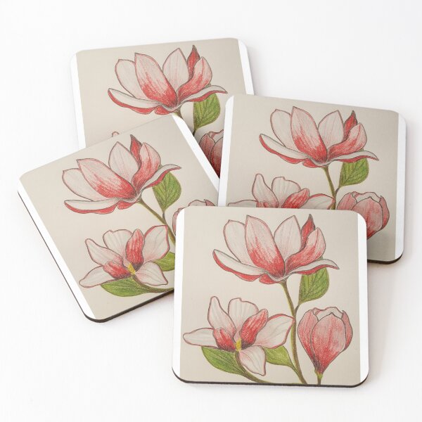 Item preview, three magnolias designed and sold by AliceWolfgang.