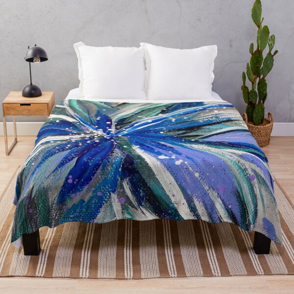 Item preview, Abstract Floral - Blue, Turquoise and Purple Flower designed and sold by AlinaSCorner.