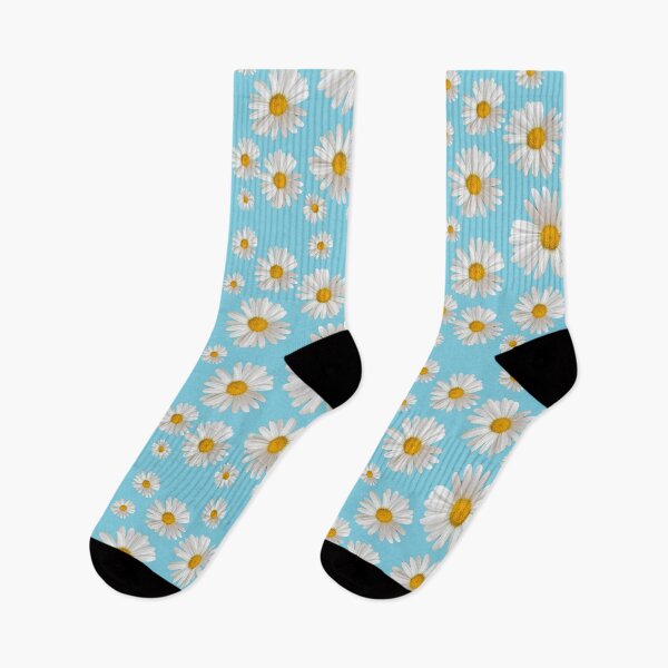 Item preview, Blue background daisy print designed and sold by Ponted.