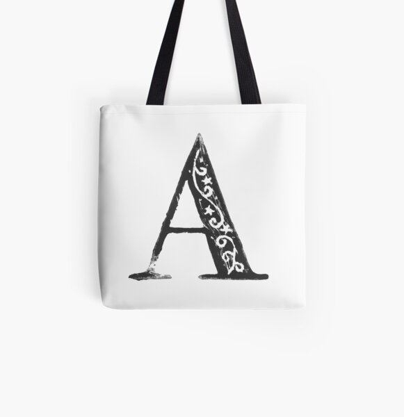 Serif Stamp Type - Letter A All Over Print Tote Bag