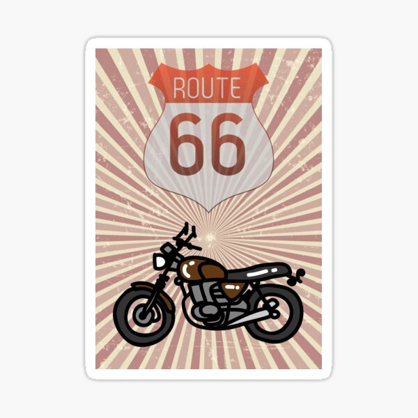 Carte parcours Tatouage 159/10 Route 66 Autocollant Highway Harley bike Sticker USA 