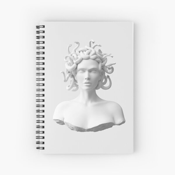 Marble Medusa Bust Spiral Notebook
