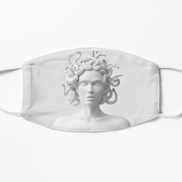 Marble Medusa Bust Flat Mask