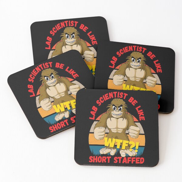 Item preview, MEDICAL LAB SCIENTIST TECH  BIG FOOT RETRO SUNSET WTF?! SHORT STAFFED FUNNY  designed and sold by Hippiesole.