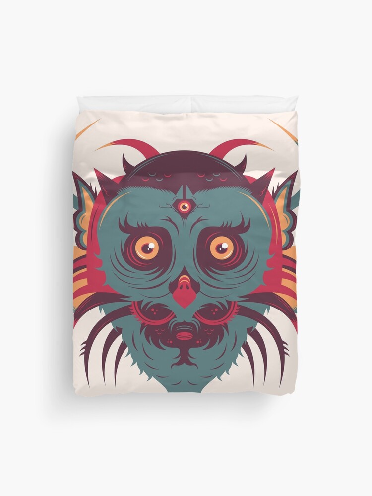 Thumbnail 1 of 2, Duvet Cover, Great Horned Owl designed and sold by strangethingsA.
