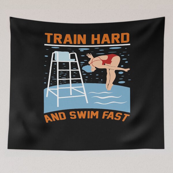 Item preview,  Motivational Swimming Sayings, Train Hard And Swim Fast designed and sold by remonss.