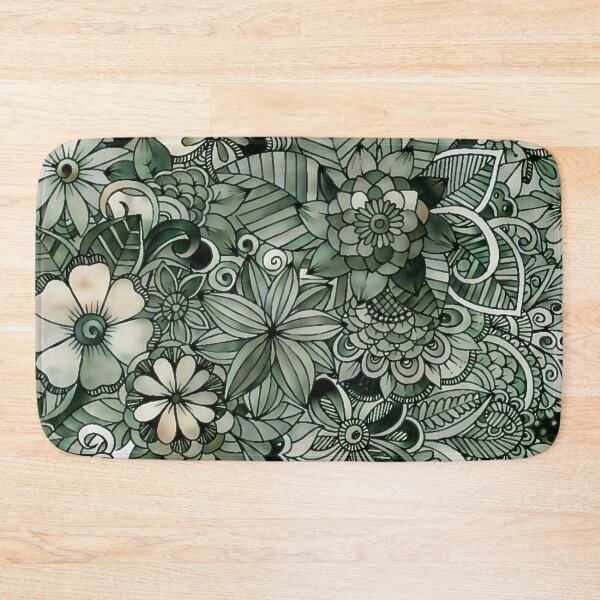 Item preview, Green Flower Pattern designed and sold by ClassicalAnime.