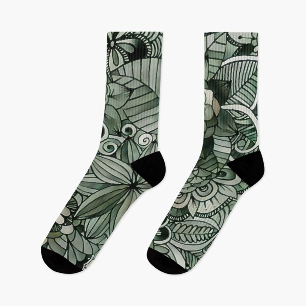 Item preview, Green Flower Pattern designed and sold by ClassicalAnime.