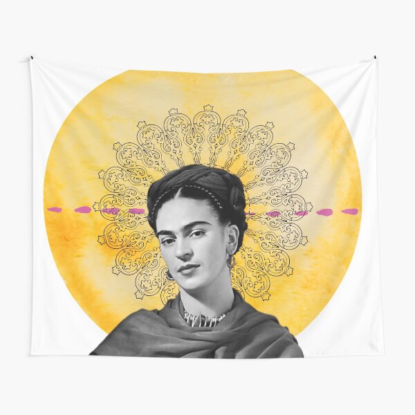 Item preview, Frida Kahlo, watercolor flowers, color, black and white designed and sold by Adriana C (All about Frida).