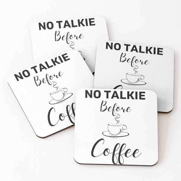 Item preview, No Talkie Before Coffee designed and sold by MissaMarket.