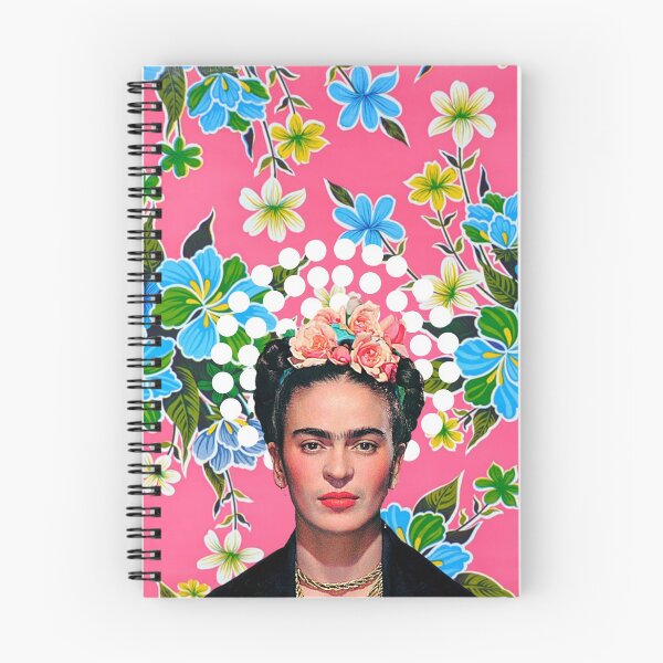 Artikelvorschau, Frida Kahlo, Blumen, Farbe auf rosa mexikanischer Tischdecke entworfen und verkauft von Adriana C (All about Frida).