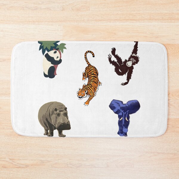 Item preview, zoo animals sticker pack, tiger, monkey, hippo, elephant, panda designed and sold by Nostrathomas66.
