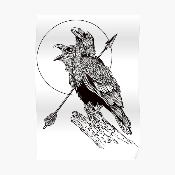 "Two headed crow" Poster for Sale by gracejc | Redbubble